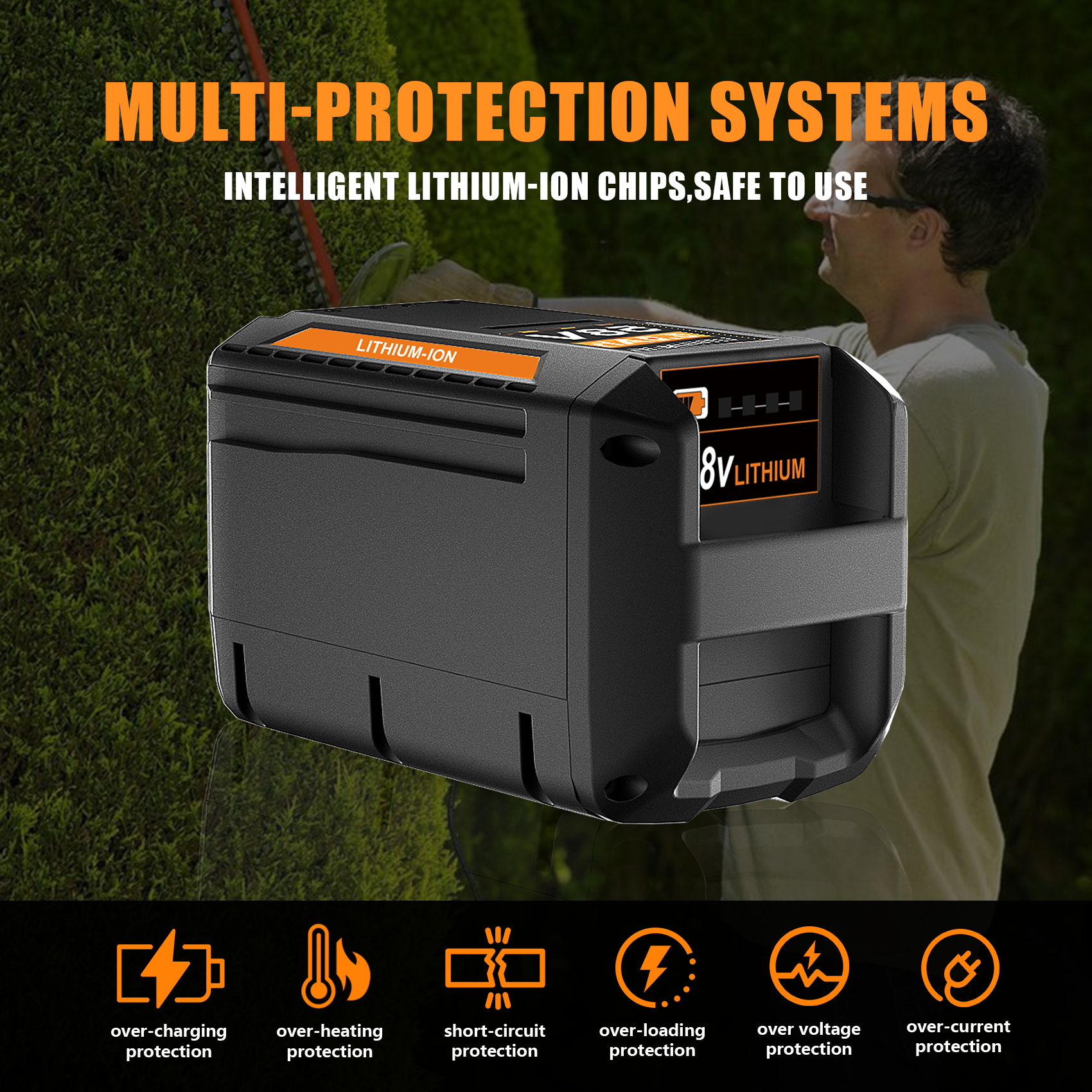 58V 5.0Ah Lithium-ion Battery Pack for Echo 58Volt CBP-58V40 CBP