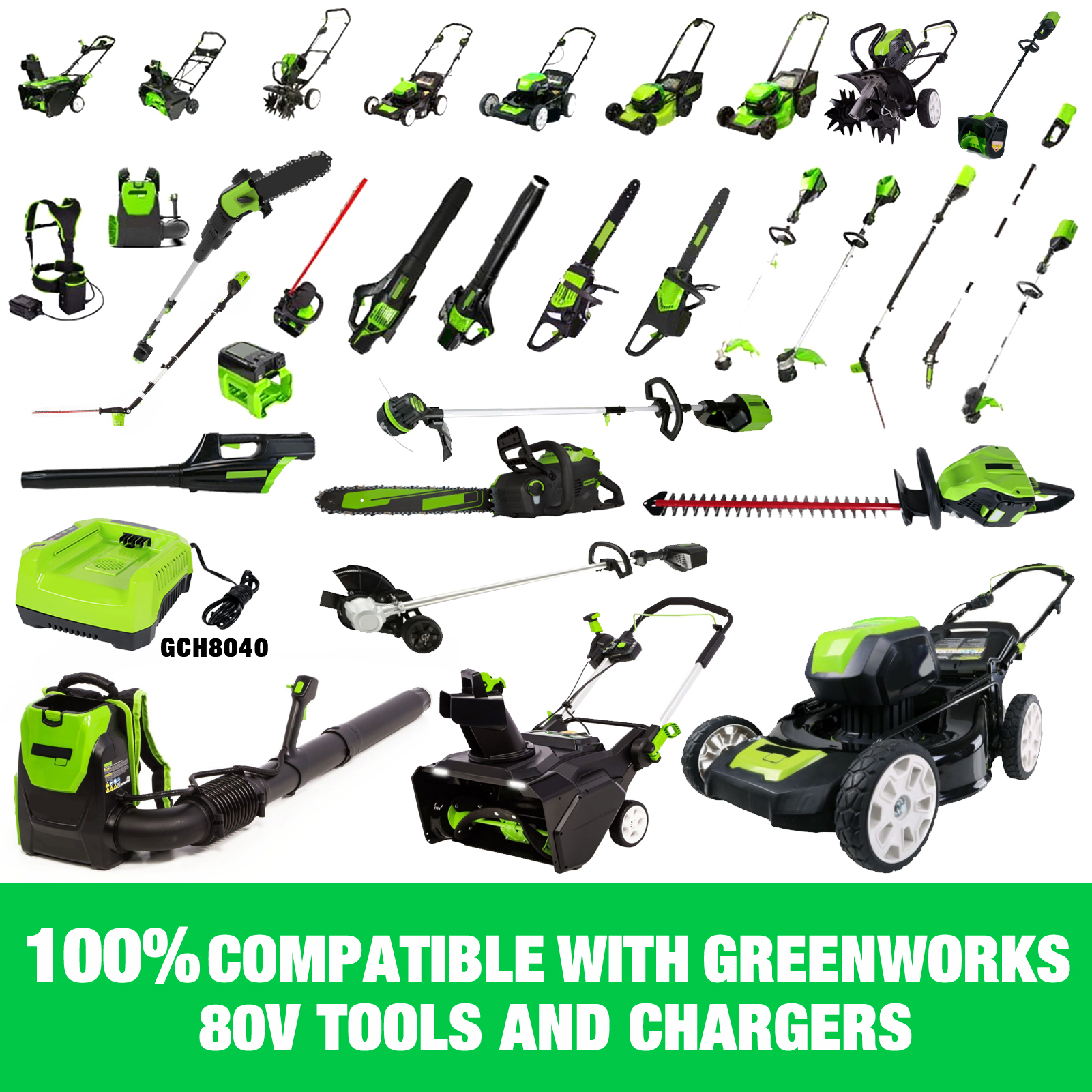 3.0Ah / 6.0Ah / 7.0Ah For Greenworks 80V Pro Lithium-ion Battery GBA80200 Tool